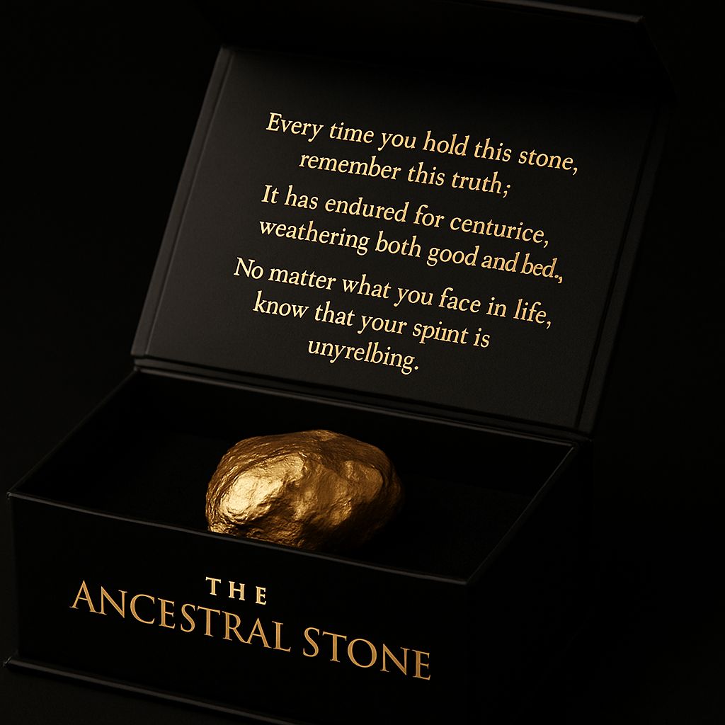 The Ancestral Stone in its presentation box