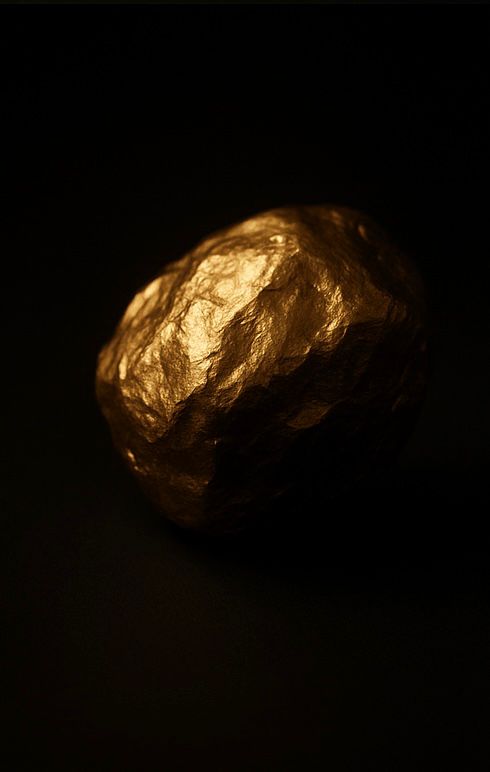 Close-up of the real gold-finished Ancestral Stone